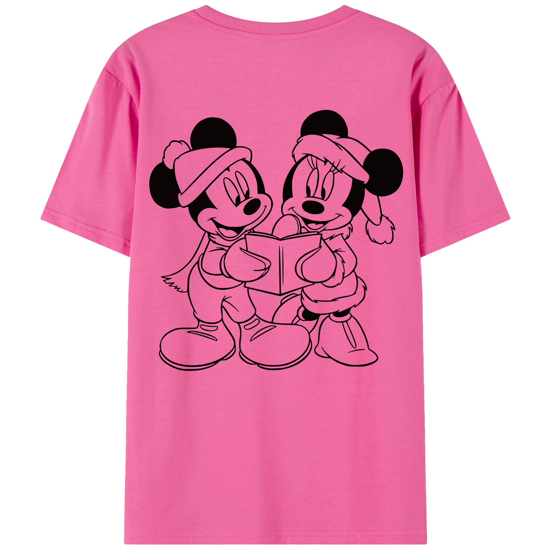 （画像用） ミッキーマウス Mickey Mouse レディース半袖Tシャツ(バックプリント)